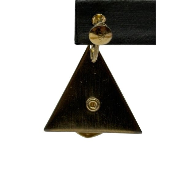 Alice Vintage Earrings Comedy & Tragedy Drama Theatre Masks Gold Tone Screw Back - Picture 10 of 16